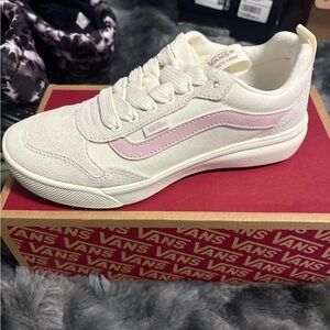 Vans Women's Cream & Pink Low-Top Sneakers Brand New